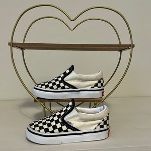 Vans checkered slip ons
